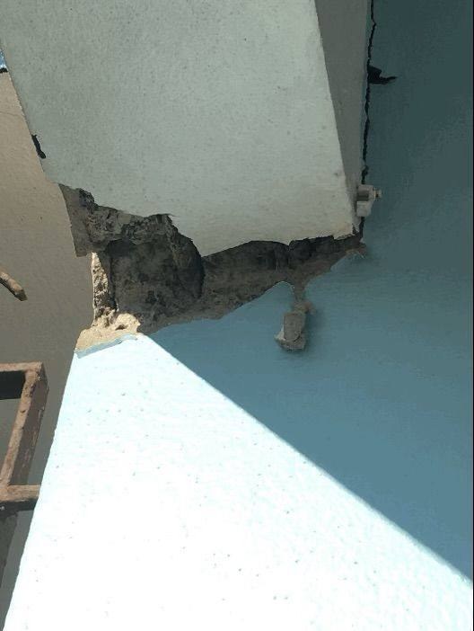 Damaged structural condition requiring repair evaluation